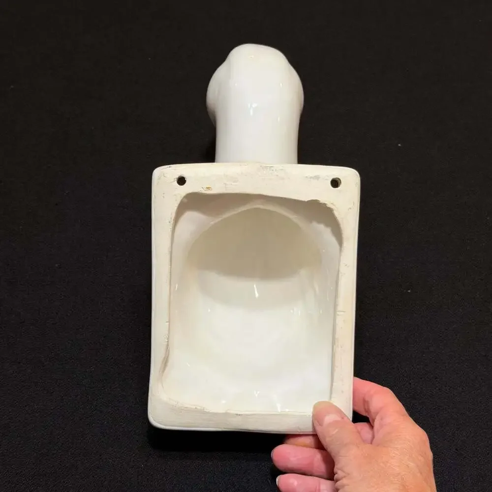 Vintage Marsh Industries Ceramic Duck Head Wall Mount Towel Apron Holder